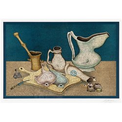 Натюрморт с палтусом - Модульная картины, Репродукции, Декоративные панно, Декор стен