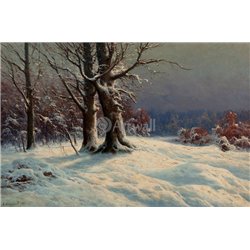 Зимний пейзаж - Модульная картины, Репродукции, Декоративные панно, Декор стен