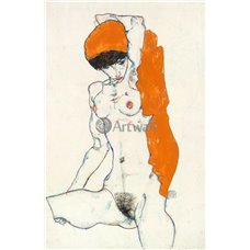 Картина на холсте по фото Модульные картины Печать портретов на холсте Обнаженная с оранжевым покрывалом