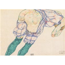 Картина на холсте по фото Модульные картины Печать портретов на холсте Обнаженная в зеленых чулках
