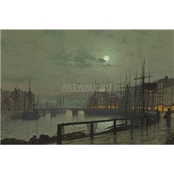 Baiting the Lines, Whitby - Модульная картины, Репродукции, Декоративные панно, Декор стен