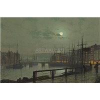 Портреты картины репродукции на заказ - Baiting the Lines, Whitby