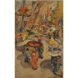 Уличная сцена, Токио - Модульная картины, Репродукции, Декоративные панно, Декор стен