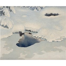 Зимний пейзаж - Модульная картины, Репродукции, Декоративные панно, Декор стен