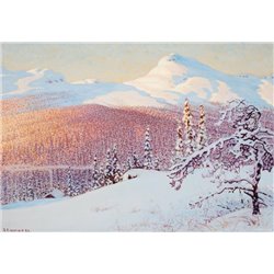 Зимний пейзаж - Модульная картины, Репродукции, Декоративные панно, Декор стен