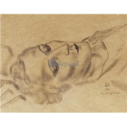 Голова лежащей женщины - Модульная картины, Репродукции, Декоративные панно, Декор стен