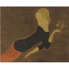 Картина на холсте по фото Модульные картины Печать портретов на холсте Девушка с розой
