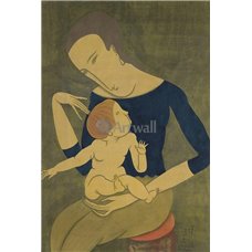 Картина на холсте по фото Модульные картины Печать портретов на холсте Мать и дитя