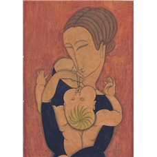 Картина на холсте по фото Модульные картины Печать портретов на холсте Мать и дитя