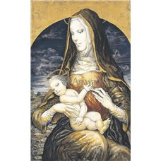 Картина на холсте по фото Модульные картины Печать портретов на холсте Мадонна с младенцем