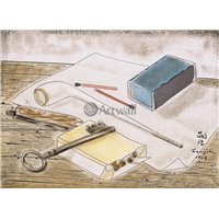 Портреты картины репродукции на заказ - Натюрморт с курительными принадлежностями и ключом