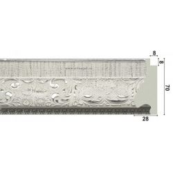137005 Багет пластиковый BR 1232-W - Модульная картины, Репродукции, Декоративные панно, Декор стен