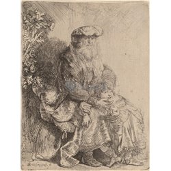 Авраам, ласкающий Исаака - Модульная картины, Репродукции, Декоративные панно, Декор стен