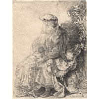 Авраам, ласкающий Исаака