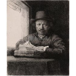 Автопортрет за рисованием у окна - Модульная картины, Репродукции, Декоративные панно, Декор стен