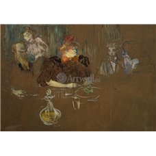Картина на холсте по фото Модульные картины Печать портретов на холсте Супруги Натансон за столом