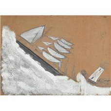 Картина на холсте по фото Модульные картины Печать портретов на холсте Шхуна около бухты Пензанс