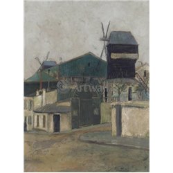Мулен де ла Галет на Монмартре - Модульная картины, Репродукции, Декоративные панно, Декор стен