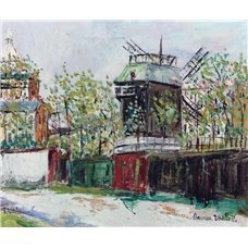 Картина на холсте по фото Модульные картины Печать портретов на холсте Мулен де ла Галет на Монмартре