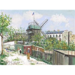 Мулен де ла Галет на Монмартре - Модульная картины, Репродукции, Декоративные панно, Декор стен
