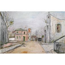 Картина на холсте по фото Модульные картины Печать портретов на холсте Перекресток улицы Каррефур и Рю Корто на Монмартре
