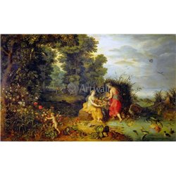 Аллегория Четырёх стихий. Земля и Вода - Модульная картины, Репродукции, Декоративные панно, Декор стен