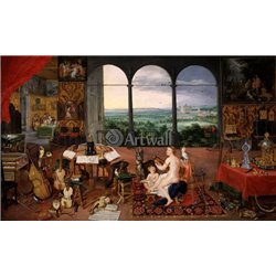 Аллегория пяти чувств. Слух (совместно с Рубенсом) - Модульная картины, Репродукции, Декоративные панно, Декор стен