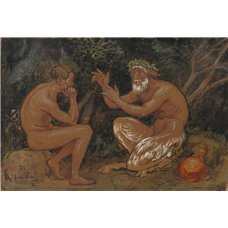Картина на холсте по фото Модульные картины Печать портретов на холсте Фавн и юноша