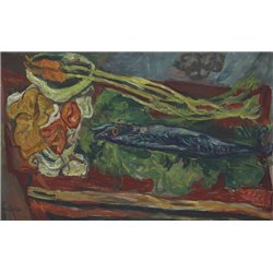 Натюрморт с рыбой - Модульная картины, Репродукции, Декоративные панно, Декор стен