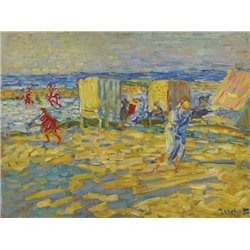 На пляже, Сулак-сюр-Мер - Модульная картины, Репродукции, Декоративные панно, Декор стен