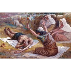 Картина на холсте по фото Модульные картины Печать портретов на холсте Иов, лежащий на куче мусора