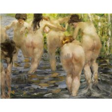Картина на холсте по фото Модульные картины Печать портретов на холсте Купальщицы