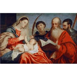 Мадонна с младенцем, св.Стефаном, св.Иеронимом и св.Маврикием - Модульная картины, Репродукции, Декоративные панно, Декор стен
