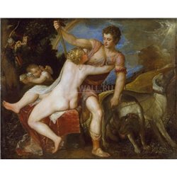 Венера и Адонис - Модульная картины, Репродукции, Декоративные панно, Декор стен