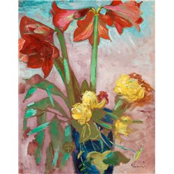 Амариллисы - Модульная картины, Репродукции, Декоративные панно, Декор стен