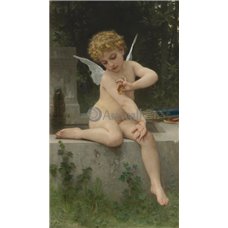 Картина на холсте по фото Модульные картины Печать портретов на холсте Амур с бабочкой