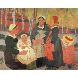 Бретонцы в лесу Юэльгуат - Модульная картины, Репродукции, Декоративные панно, Декор стен
