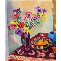 Портреты картины репродукции на заказ - Анемоны и нарциссы