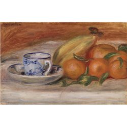 Апельсины, банан и чашка чая - Модульная картины, Репродукции, Декоративные панно, Декор стен