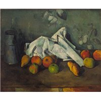Портреты картины репродукции на заказ - Натюрморт с яблоками и молоком