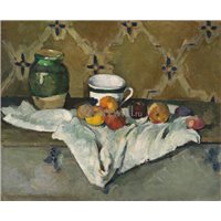 Портреты картины репродукции на заказ - Натюрморт с чашкой, кувшином и яблоками