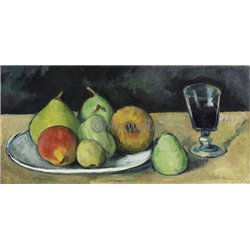 Натюрморт с грушами и бокалом - Модульная картины, Репродукции, Декоративные панно, Декор стен