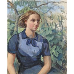 Портрет Кати, дочери художницы - Модульная картины, Репродукции, Декоративные панно, Декор стен