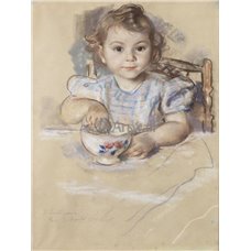 Картина на холсте по фото Модульные картины Печать портретов на холсте Портрет Арлетт Аллегри в детстве