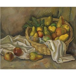 Натюрморт с грушами и яблоками - Модульная картины, Репродукции, Декоративные панно, Декор стен