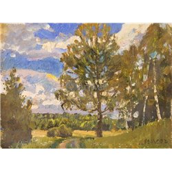 Летний пейзаж - Модульная картины, Репродукции, Декоративные панно, Декор стен