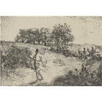Портреты картины репродукции на заказ - Одна из дочерей Левкиппа, преследуемая двумя всадниками