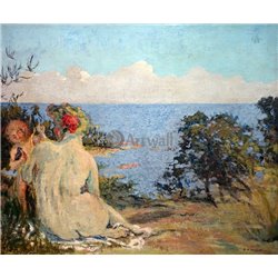 Венера и Амур на берегу моря - Модульная картины, Репродукции, Декоративные панно, Декор стен