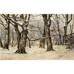Зимний лес - Модульная картины, Репродукции, Декоративные панно, Декор стен
