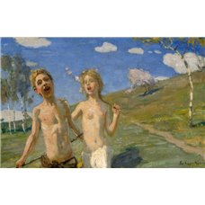 Картина на холсте по фото Модульные картины Печать портретов на холсте Ликующие дети